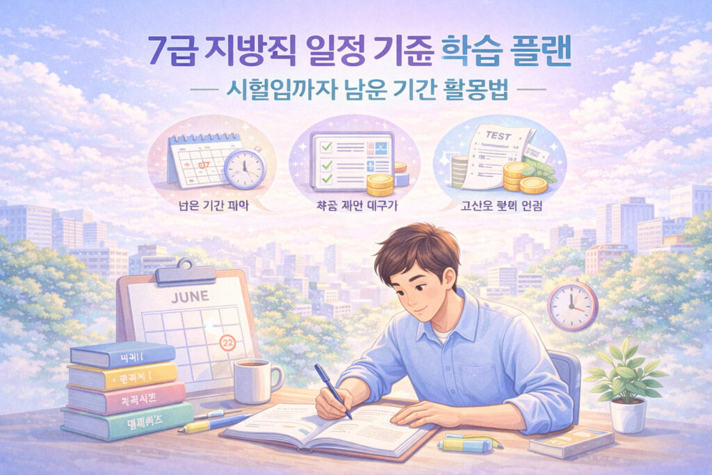 7급 지방직 일정