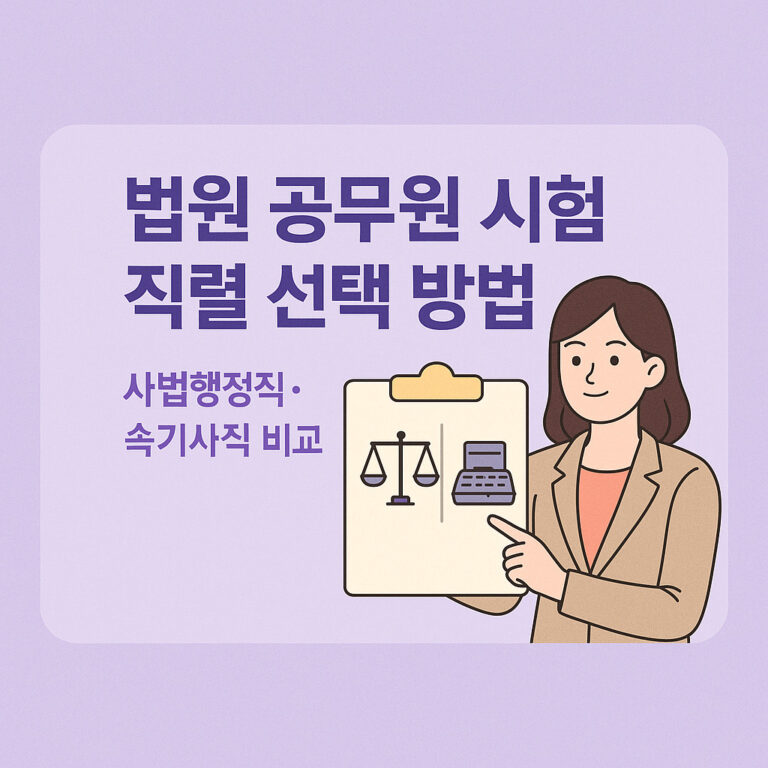 법원 공무원 시험