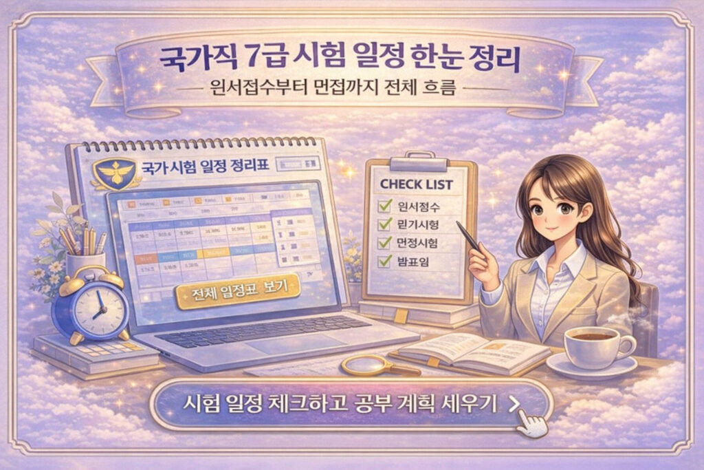 국가직 7급 시험 일정