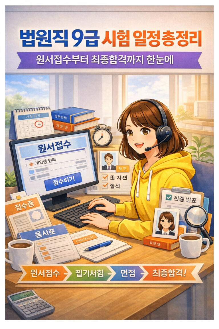 법원직 9급 시험 일정