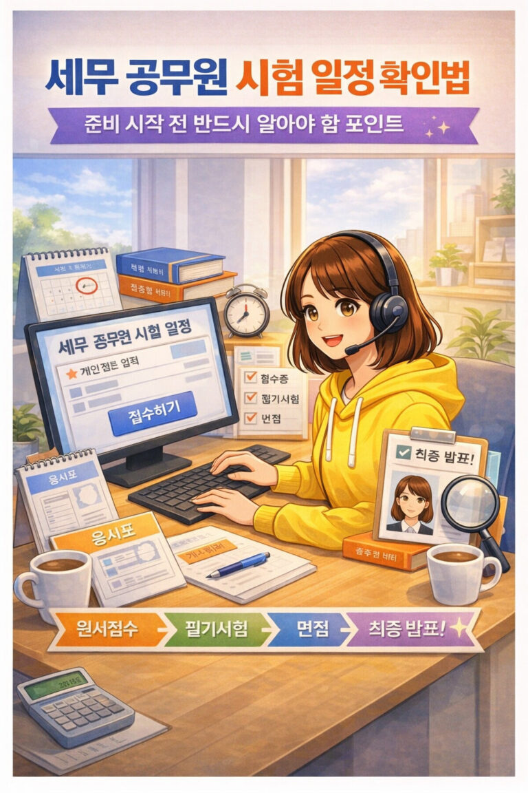 세무 공무원 시험 일정